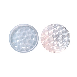 Silicone Diamond Texture Cup Mat Molds, Resin Casting Molds, for UV Resin & Epoxy Resin Craft Making, Round Pattern, 120x9mm, Inner Diameter: 111x7mm(DIY-C061-04F)