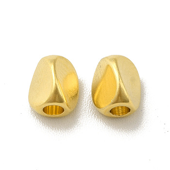 Brass Bead, Cadmium Free & Lead Free, Long-Lasting Plated, Nuggets, Real 24K Gold Plated, 5x4x4mm, Hole: 2mm