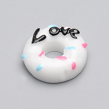 14mm White Food Resin Cabochons