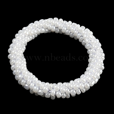 bracelet extensible tressé en perles de verre au crochet(BJEW-K232-01E)-2