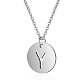 201 Stainless Steel Initial Pendants Necklaces(NJEW-S069-TN507-Y)-1