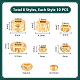 Elite 80pcs 8 styles de perles d'espacement en laiton plaqué en rack(KK-PH0006-28)-2