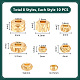 ELITE 80Pcs 8 Styles Rack Plating Brass Spacer Beads(KK-PH0006-28)-2