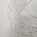 Imitation Jade Glass Beads, Rondelle, White, 4~4.5x2.5mm, Hole: 0.7mm, about 149pcs/strand, 14.96 inch(38cm)(GLAA-ZX008-4mm-17A)