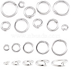 10Pcs 5 Styles Brass Open Jump Rings, Round Locking Jump Rings, Platinum, 5.5~14x1.5~3mm, Inner Diameter: 2.5~10.5mm, 2pcs/style(KK-TA0008-84P)
