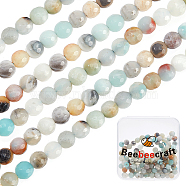 2 Strands Natural Flower Amazonite Beads Strands, Faceted, Round, 6mm, Hole: 1mm, about 59~60pcs/strand, 14.9~15''(37.84~38.1cm)(G-BBC0001-40)