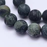 Natural Kambaba Jasper Beads Strands, Frosted, Round, 6mm, Hole: 1mm, about 63pcs/strand, 15.5 inch(G-D744-6mm)