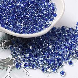 Glass Seed Beads, Peanut, Royal Blue, 5.5~6x3~3.5x3mm, Hole: 1~1.2mm, about 4000pcs/pound(SEED-K009-08A-09)