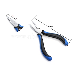 High-Carbon Steel Jewelry Pliers, Needle Nose Plier, Blue, 13cm(PW-WG35845-01)