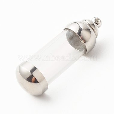 304 Stainless Steel Glass Bottle Pendants(STAS-O160-03P)-2