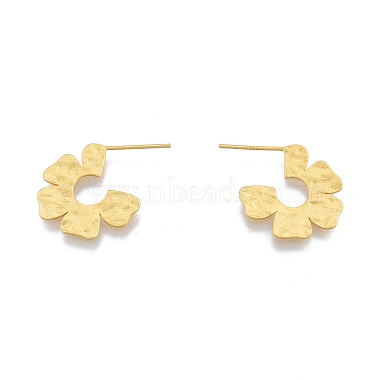 Rack Plating Brass Flower Stud Earrings(EJEW-G322-09MG)-2