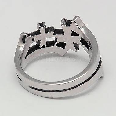 Персонализированные ретро 304 поперечные кольца из нержавеющей стали для мужчин(RJEW-F006-116)-3