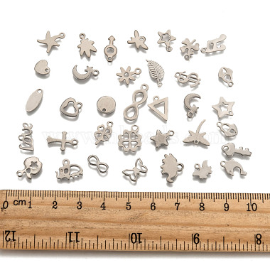 304 Stainless Steel Charms Mixed Shapes Pendants(STAS-J014-M)-3