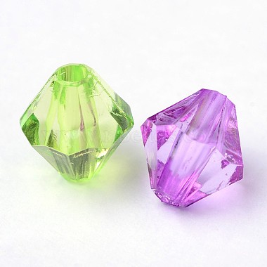Faceted Bicone Transparent Acrylic Beads(DBB8mm)-2