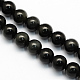 Natural Obsidian Round Beads Strands(G-S156-6mm)-1