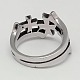 Персонализированные ретро 304 поперечные кольца из нержавеющей стали для мужчин(RJEW-F006-116)-3