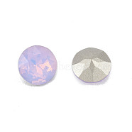K9 Glass Rhinestone Cabochons, Pointed Back & Back Plated, Faceted, Flat Round, Violet, 10x5.5mm(MRMJ-N029-12-03)