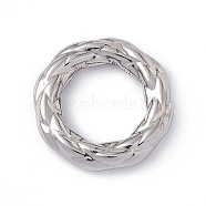 304 Stainless Steel Linking Rings, Twist Ring, Stainless Steel Color, 20x3.5mm, Inner Diameter: 11.7mm(STAS-E173-02P)