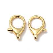 Brass Lobster Claw Clasps, Cadmium Free & Nickel Free & Lead Free, Real 18K Gold Plated, 20x15x4.5mm, Hole: 2mm(KK-J301-27G)