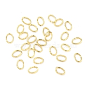 304 Stainless Steel Jump Rings, Closed Jump Rings, Oval, Real 18K Gold Plated, 2.5x3.5x0.4mm, Inner Diameter: 1.5x2.5mm(STAS-F221-46C-G)