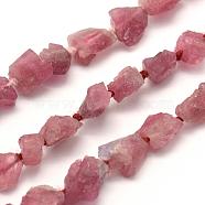 Rough Raw Natural Tourmaline Beads Strands, Nuggets, 6~8x4~9mm, Hole: 0.5mm, 16.5 inch(41.9cm)(G-K202-29C)
