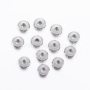 304 Stainless Steel Spacer Beads, Flat Round, Stainless Steel Color, 5x2mm, Hole: 1.5mm(X-STAS-H376-48)