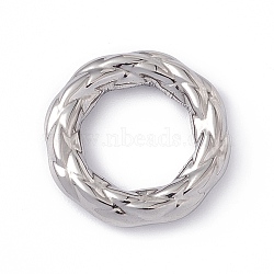 Non-Tarnish 304 Stainless Steel Linking Rings, Twist Ring, Stainless Steel Color, 20x3.5mm, Inner Diameter: 11.7mm(STAS-E173-02P)