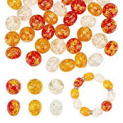 48Pcs 6 Styles Resin Imitation Amber Beads, Round & Oval, Mixed Color, 19~19.5x15.5~19.5mm, Hole: 2~2.5mm, 8pcs/style(RESI-CA0001-36)