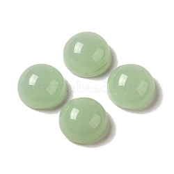Glass Cabochons, Imitation Gemstone, Half Round, Dark Sea Green, 12x6mm(GLAA-B017-07D-03)