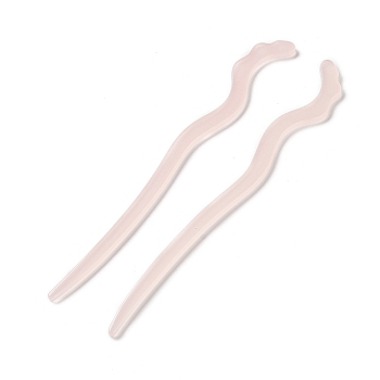 Opaque Acrylic Hair Sticks, Pink, 181x19x4mm