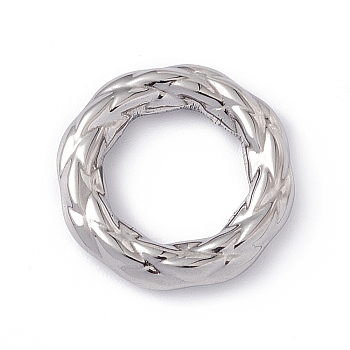 304 Stainless Steel Linking Rings, Twist Ring, Stainless Steel Color, 20x3.5mm, Inner Diameter: 11.7mm