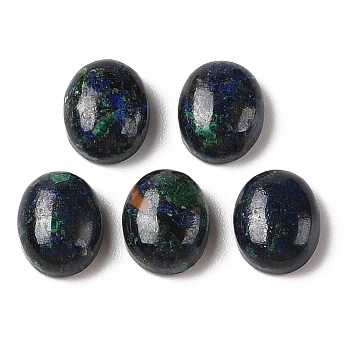 Natural Azurite Cabochons, Oval, 10.5x8.5x4.5mm