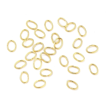 304 Stainless Steel Jump Rings, Closed Jump Rings, Oval, Real 18K Gold Plated, 2.5x3.5x0.4mm, Inner Diameter: 1.5x2.5mm