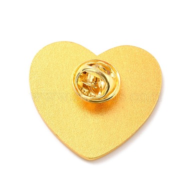Heart with Yin Yang Pattern Enamel Pin(JEWB-O007-A03)-2