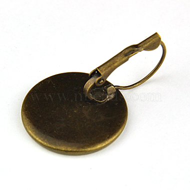 Brass Leverback Earring Findings(X-KK-I564-AB-NF)-2
