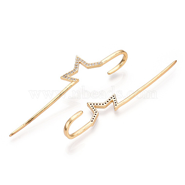 Boucles d'oreilles en laiton pour femmes(EJEW-C097-01G-04)-2