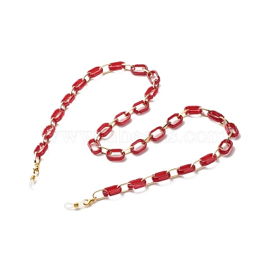 Golden Red Acrylic Eyeglass Chains