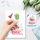 8 Sheets 8 Styles Birthday Cake PVC Waterproof Wall Stickers(DIY-WH0345-082)-3