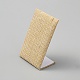 Linen Cloth Rectangle Slant Back Single Earring Display Stands(EDIS-WH0031-38)-1