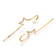 Boucles d'oreilles en laiton pour femmes(EJEW-C097-01G-04)-2