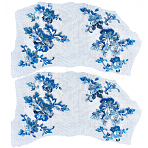 2 Sets Flower Polyster Embroidery Ornaments Accessories, Lace Sequins Clothing Sew on Patches, Suitable for Wedding Dress, Performance Clothes, Dodger Blue, 304x190x1.5mm, 2pcs/set(DIY-GF0005-70A)