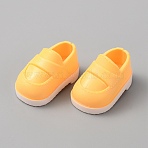 Plastic Doll  Shoes, for Dolls Accessories, Gold, 42x23.5x24mm, Inner Diameter: 15x12mm(AJEW-WH0348-05E)