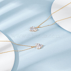 2Pcs Brass Pave Cubic Zirconia Charms, Nickel Free, Heart, Real 18K Gold Plated, 15x14x4.5mm, Hole: 3x4mm(ZIRC-LP0001-36)