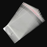 OPP Cellophane Bags, Rectangle, Clear, 12x6cm, Hole: 8mm, Unilateral Thickness: 0.035mm, Inner Measure: 7x6cm(OPC-S014-06)