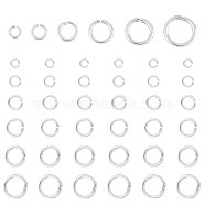 300Pcs 6 Style Brass Jump Rings, Open Jump Rings, Round Ring, Platinum, 3~8x0.5~1mm, Inner Diameter: 2~6mm, 50pcs/style(KK-HY0001-59)