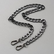 Bag Strap Chains, with Aluminum Curb Link Chains and Alloy Swivel Clasps, Gunmetal, 53.7cm(IFIN-WH0051-04B)