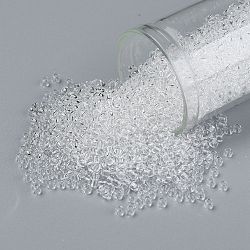 TOHO Round Seed Beads, Japanese Seed Beads, (1) Crystal Clear, 11/0, 2.2mm, Hole: 0.8mm, about 1110pcs/10g(X-SEED-TR11-0001)