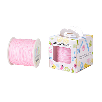 Nylon Thread, Pearl Pink, 0.8mm, about 98.43yards/roll(90m/roll)