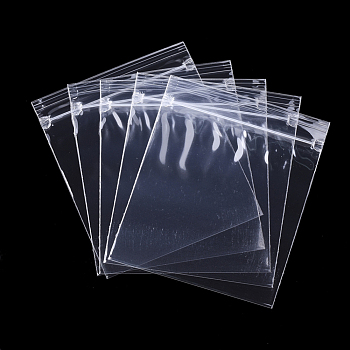 Polypropylene Zip Lock Bags, Top Seal, Resealable Bags, Self Seal Bag, Rectangle, Clear, 11x9cm, Unilateral Thickness: 2.7 Mil(0.07mm)