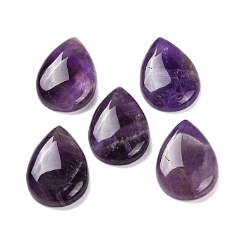 Natural Amethyst Cabochons, Teardrop, 29.5~30x21~22x6~6.5mm